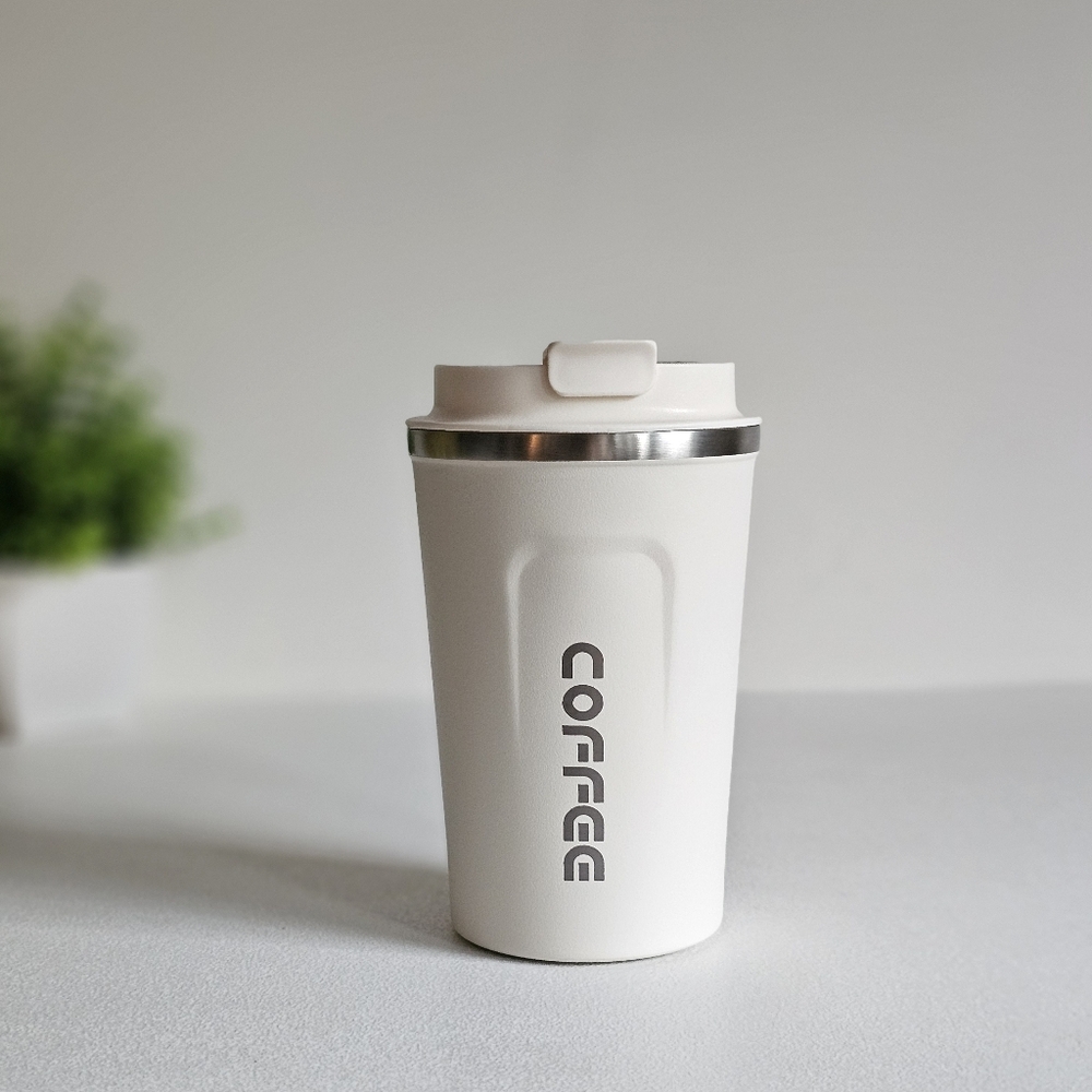 Stainless Steel Vacuum Insulated Tumbler - Coffee Travel Mug Spill Proof 12 Oz